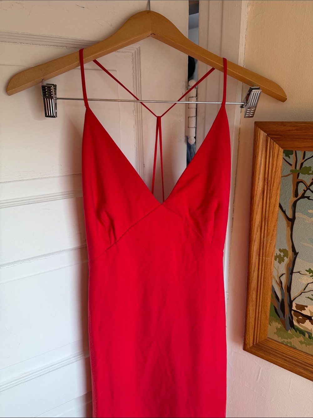 Zara NWT ZW COLLECTION Camisole Maxi Slip Red Dress Spaghetti Strap Quiet Luxury - Picture 11 of 16